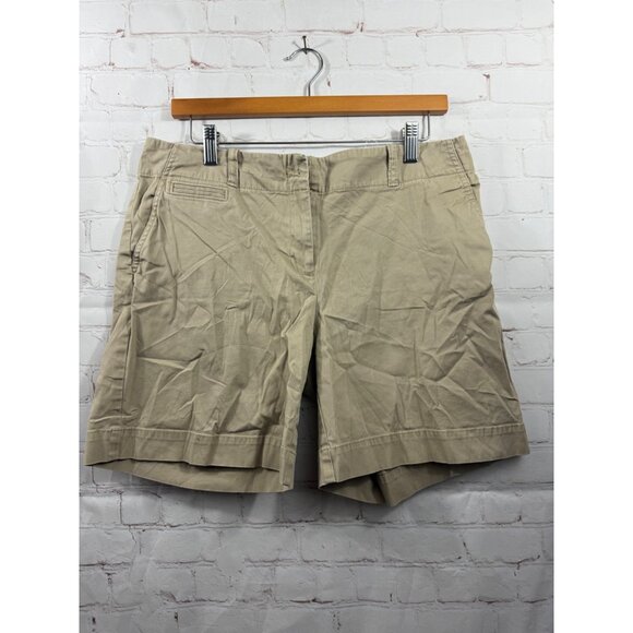 Talbots Pants - Talbot Shorts Womens Size 10 Khaki Casual Preppy Uniform Zip (READ)